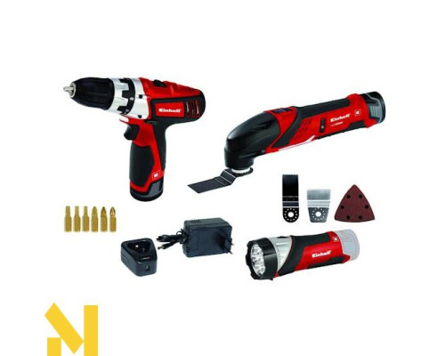 Набір інструментів акумуляторних Einhell TE-TK 12 Li Kit (TE-CD 12 Li + TE-MG 12 Li + Led)
