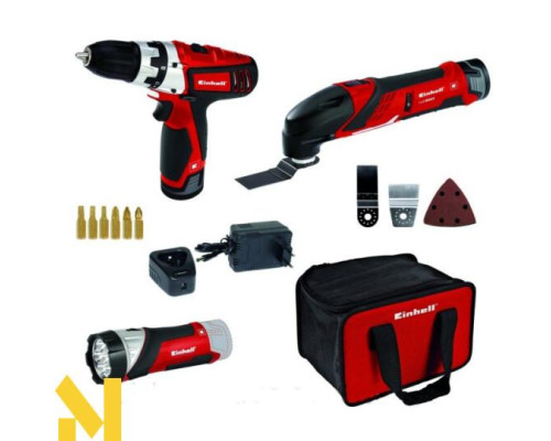 Набір інструментів акумуляторних Einhell TE-TK 12 Li Kit (TE-CD 12 Li + TE-MG 12 Li + Led)