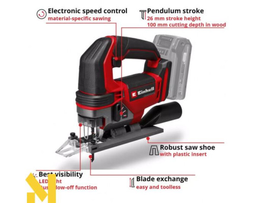 Лобзик акумуляторний Einhell TE-JS 18/100 Li - Solo (без АКБ та ЗП)