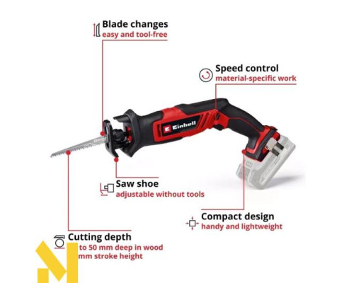Пила шабельна акумуляторна Einhell TE-AP 18/13 Li - Solo (без АКБ та ЗП)