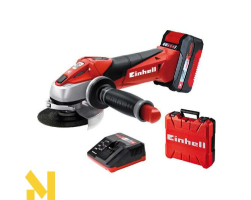 Болгарка (кутова шліфмашина) акумуляторна Einhell TE-AG 18 Li Kit (+кейс)