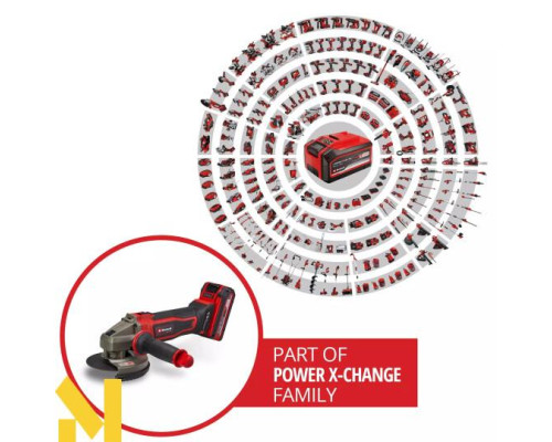 Болгарка (кутова шліфмашина) акумуляторна Einhell TE-AG 18/125-2 Li 1x4.0 Ah