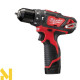 Дриль-шуруповерт ударний акумуляторний Milwaukee M12 BPD-202C