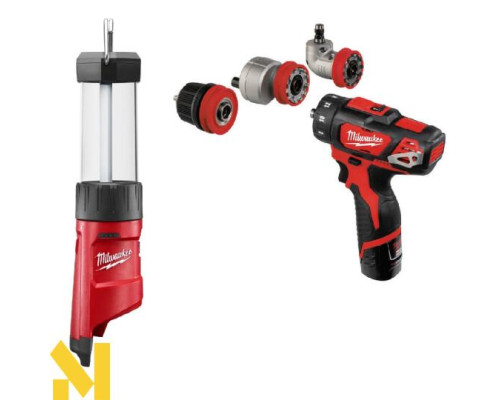 Шуруповерт Milwaukee M12 BDDXKIT-202C + ліхтар