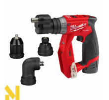 Дриль-шуруповерт акумуляторний Milwaukee M12 FDDXKIT-202X зі змінними насадками