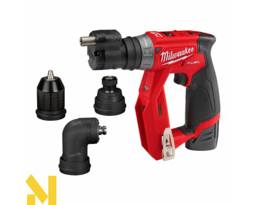 Дриль-шуруповерт акумуляторний Milwaukee M12 FDDXKIT-202X зі змінними насадками