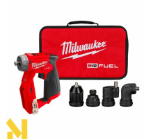 Дриль-шуруповерт акумуляторний Milwaukee M12 FDDXKIT-0X зі змінними насадками