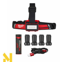 Ліхтар налобний Milwaukee L4 HLRP-201 для носіння на касці