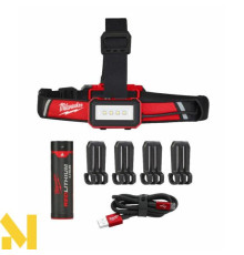 Ліхтар налобний Milwaukee L4 HLRP-201 для носіння на касці