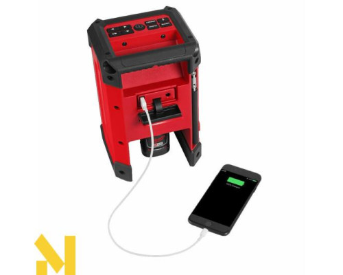 Радіоприймач/зарядний пристрій гібридний Milwaukee M12 RCDAB+-0 (без АКБ)
