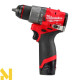 Дриль-шуруповерт акумуляторний MILWAUKEE M12 FPD2-202X