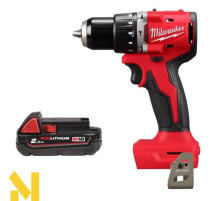 Дриль-шуруповерт акумуляторний ударний MILWAUKEE M18 BLPDRC-0 + M18 B2 (без ЗП)