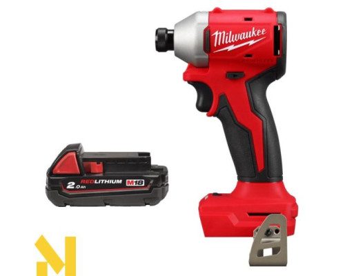 Шуруповерт акумуляторний ударний Milwaukee M18 BLIDRC-0 + акумулятор Milwaukee M18 B2 2 (без ЗП)