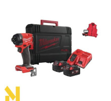 Гвинтокрут акумуляторний 1/4" HEX MILWAUKEE M18 FID3MC-502X +M18 ALIS-0 + жилетка