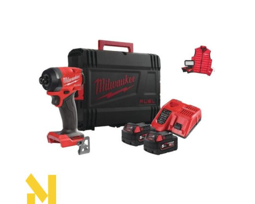 Гвинтокрут акумуляторний 1/4" HEX MILWAUKEE M18 FID3MC-502X +M18 ALIS-0 + жилетка