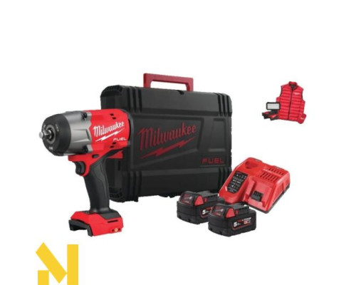 Гайковерт акумуляторний Milwaukee M18 FHIWF2F12MC-502X + прожектор M18 ALIS-0