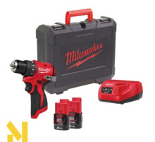 Дриль-шуруповерт акумуляторний MILWAUKEE M12 BLDDRC-202C