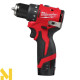 Дриль-шуруповерт акумуляторний MILWAUKEE M12 BLDDRC-202C