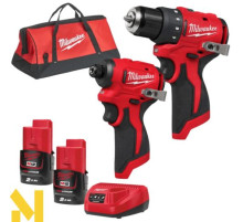 Набір інструментів акумуляторних MILWAUKEE M12 BLPP2D-202B