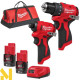 Набір інструментів акумуляторних MILWAUKEE M12 BLPP2D-202B