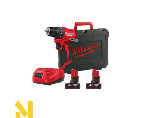 Дриль-шуруповерт акумуляторний MILWAUKEE M12 BLPDRC-402С