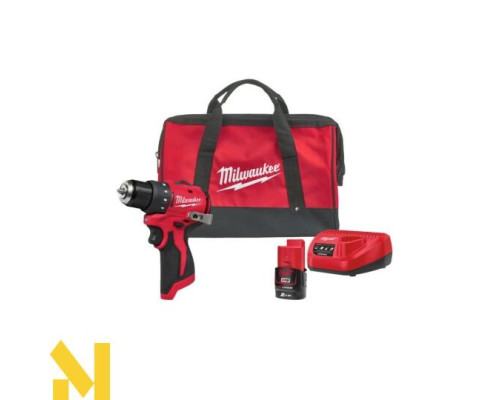 Дриль-шуруповерт акумуляторний MILWAUKEE M12 BLDDRC-201BRF