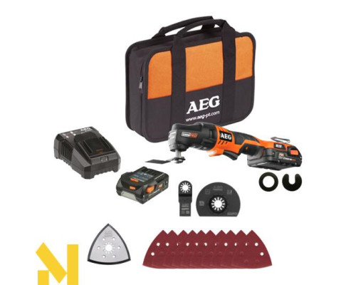 Багатофункціональний інструмент (реноватор) акумуляторний AEG OMNI 18C LI-202 B KIT