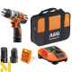 Дриль-шуруповерт акумуляторний AEG BSB12C2LI-KIT2B з набором біт