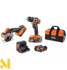 Набір інструментів акумуляторних AEG JP18H LI-202B (BSB18SBL, BMMS18SBL, 2xL1820S, BL18S, сумка) (4935451089)