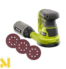Шліфмашина ексцентрикова акумуляторна Ryobi R18ROS-0 (без АКБ та ЗП)