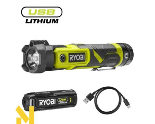Ліхтар акумуляторний Ryobi USB Lithium RLP4-120G