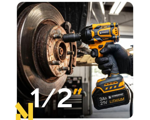 Гайковерт ударний акумуляторний  Powermat PM-AKU-21V-3M