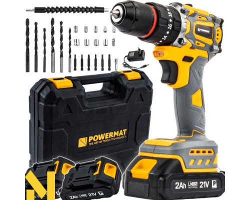 Шуруповерт акумуляторний Powermat PM-WA-21V-2M