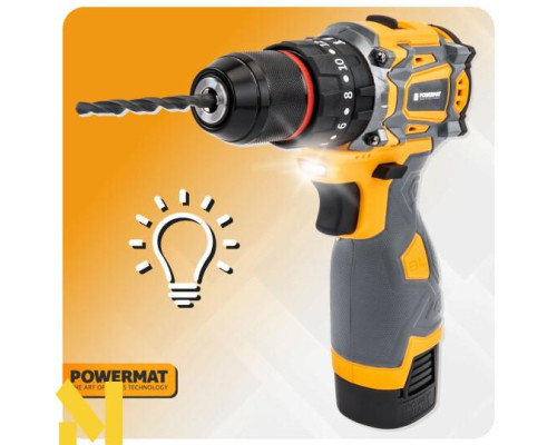 Шуруповерт акумуляторний Powermat PM-WA-16.8V-1.5M