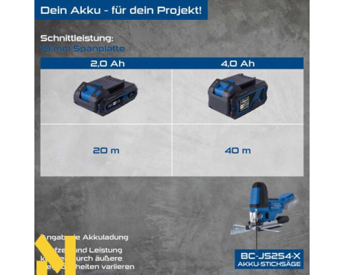 Лобзик акумуляторний Scheppach BC-JS254-X (без АКБ та ЗП)