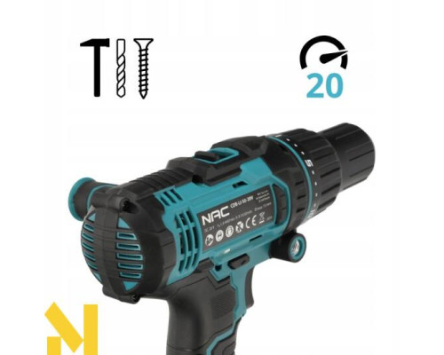 Дриль-шуруповерт акумудяторний NAC CDB-LI-50-20V-2
