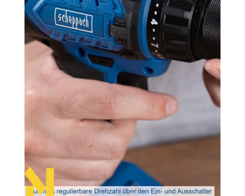 Дриль-шуруповерт ударний акумуляторний Scheppach BC-DD60-X (без АКБ та ЗП)
