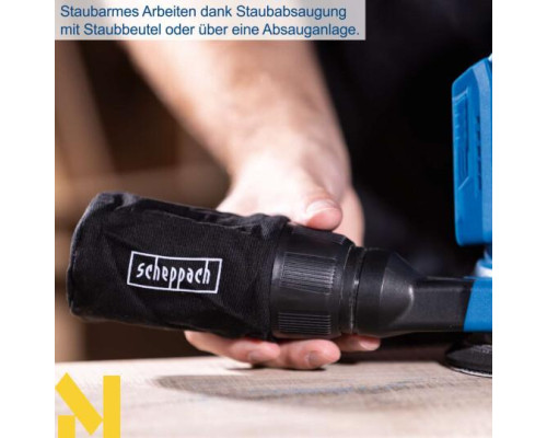 Шліфмашина ексцентрикова акумуляторна Scheppach C-OBS125-X (без АКБ та ЗП)