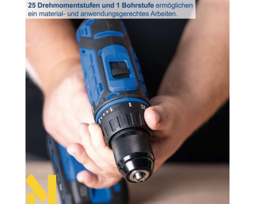 Дриль-шуруповерт ударний акумуляторний Scheppach C-DTB74/1-X з аксесуарами