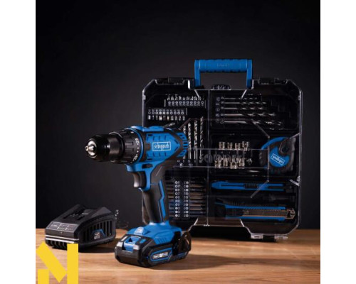 Дриль-шуруповерт ударний акумуляторний Scheppach C-DTB74/1-X з аксесуарами