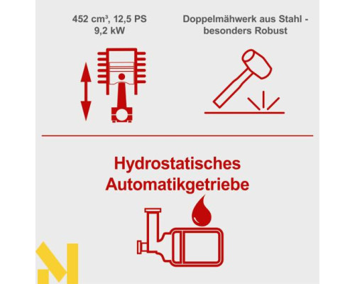 Садовий трактор бензиновий Scheppach TMR452-98H-RD