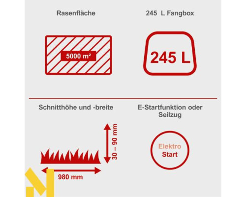 Садовий трактор бензиновий Scheppach TMR452-98H-RD