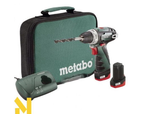 Акумуляторний дриль-шуруповерт Metabo PowerMaxx BS Basic 2х2,0 Ач в сумці