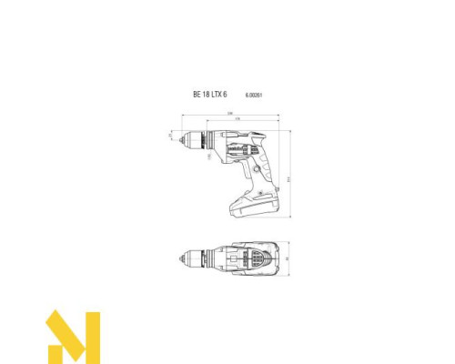 Дриль акумуляторний Metabo BE 18 LTX 6 + MetaLoc (без АКБ та ЗП)