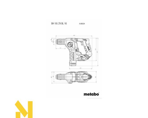 Перфоратор акумуляторний Metabo BH 18 LTX BL 16 (без АКБ та ЗП)