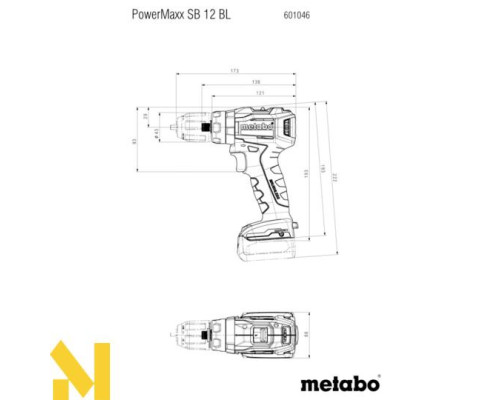 Дрель-шуруповерт аккумуляторный Metabo PowerMaxx SB 12 BL (601046800)