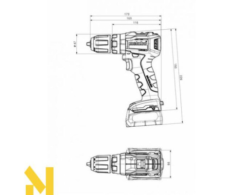Акумуляторний дриль-шуруповерт Metabo SB 12 BL LiHD 2x4.0 Ач