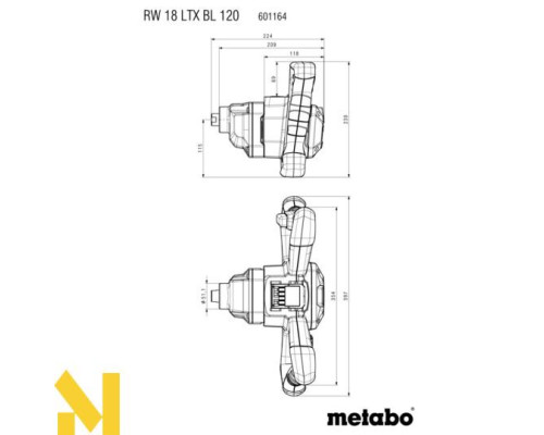 Міксер будівельний акумуляторний Metabo RW 18 LTX BL 120 (без АКБ та ЗП)