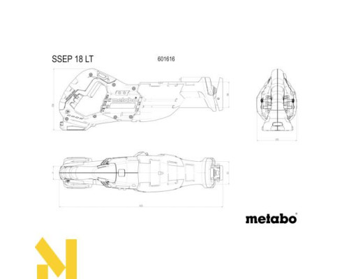 Пила шабельна акумуляторна Metabo SSEP 18 LT (без АКБ та ЗП)