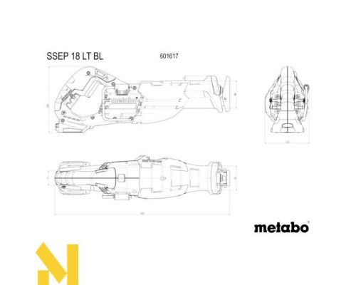 Пила шабельна акумуляторна Metabo SSEP 18 LT BL (без АКБ та ЗП)